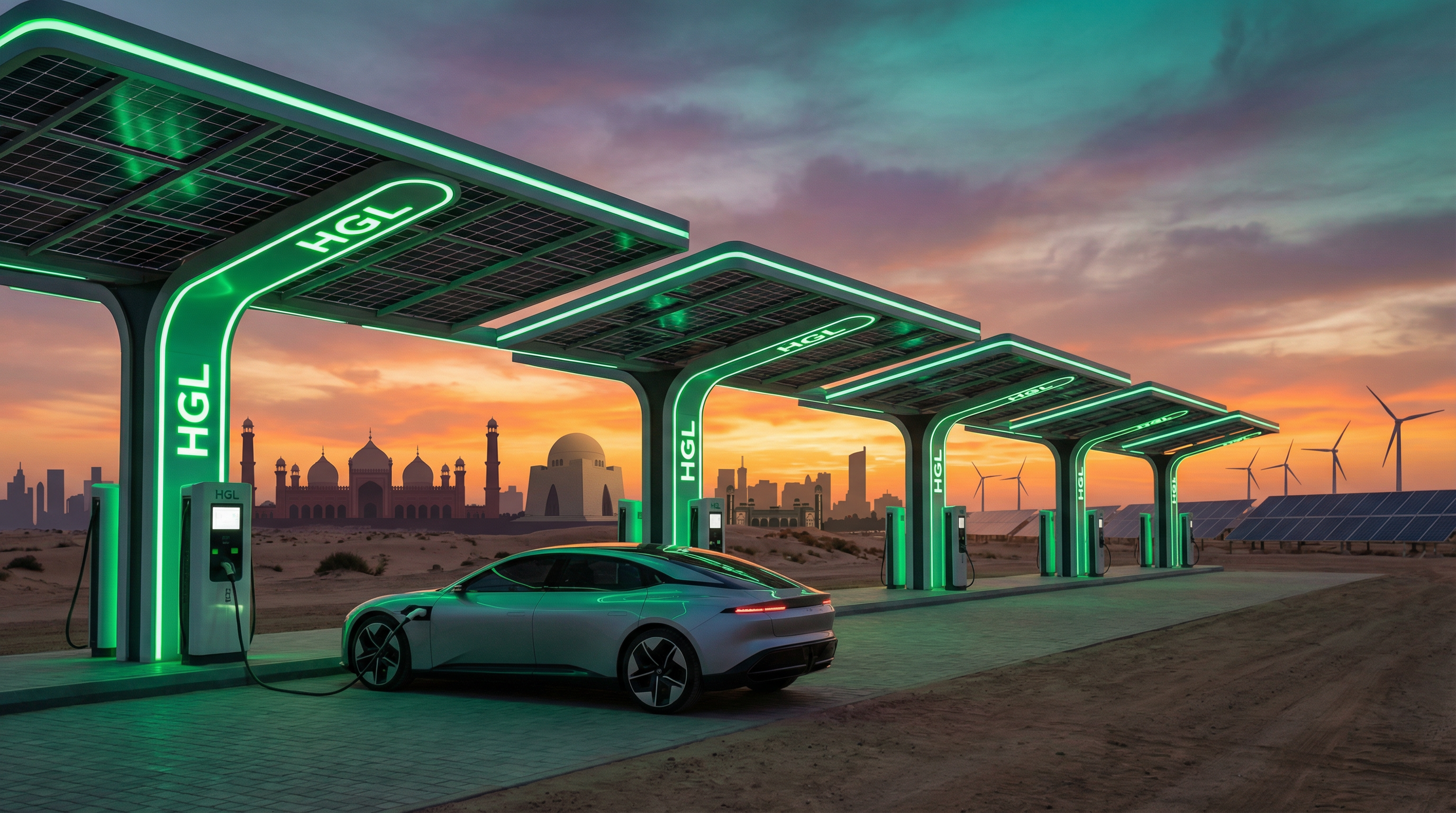 EV driving through Pakistan
